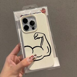White Phone Case with Arm Design